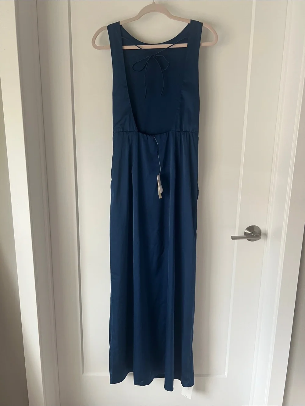 Abercrombie & Fitch Split Knot Draped Maxi Dress in Navy Blue - NWT!